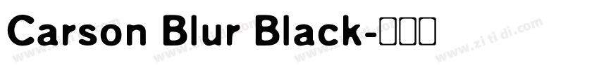 Carson Blur Black字体转换